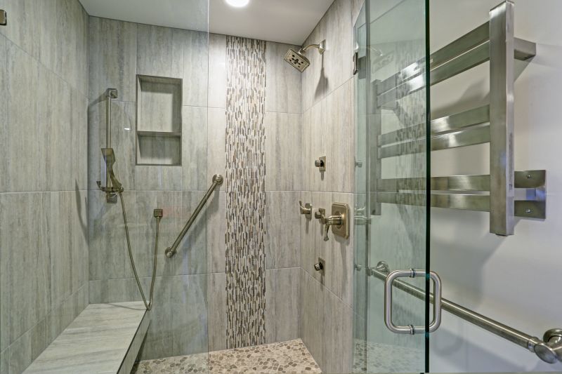 Elegant Shower with Decorative Tiles